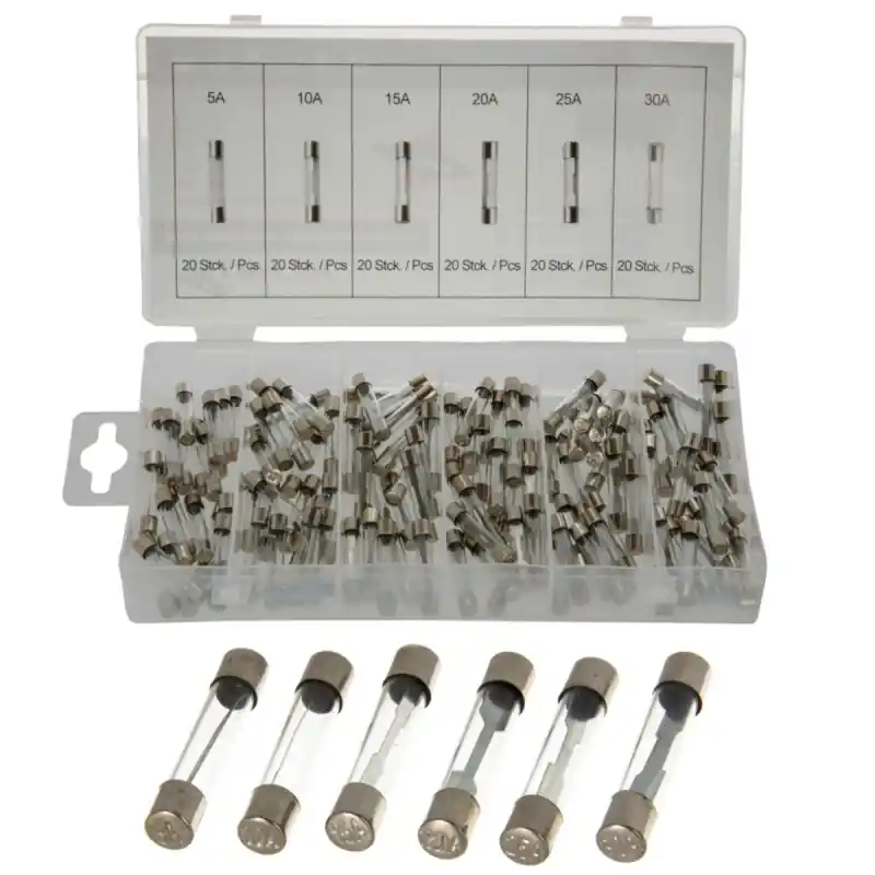 Set siguranțe de sticlă 6x30 mm, 120 bucăți Ultima șansă