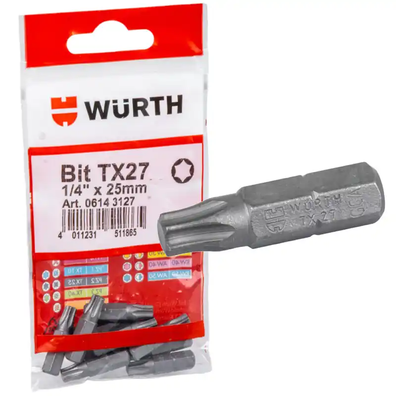 Bit TORX TX27 1/4" 25 mm WURTH Preferatul clienților