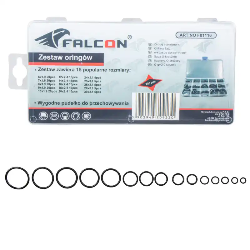 Cel mai vândut Set Oringuri rezistente la ulei 200 buc. 6–30 mm