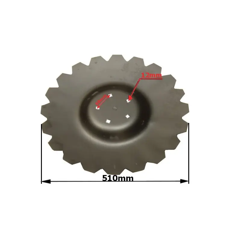 Plată securizată Taler disc crestat 510x3,5mm 5 găuri 12x12mm zimțat Z-10 Tabo