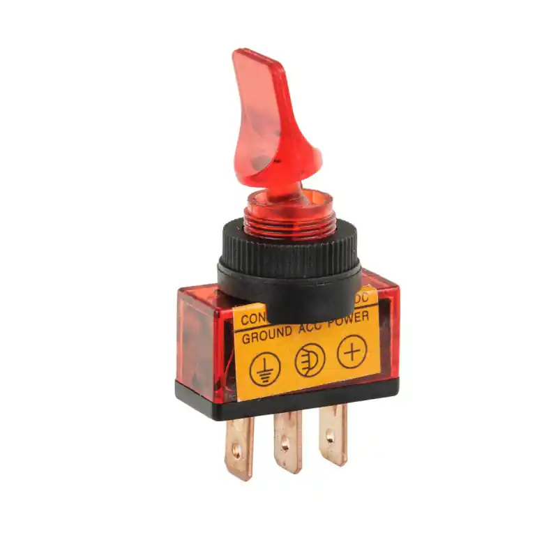 Comutator 0-1 12v Iluminare de fundal Asw-14b Roșu Doar azi