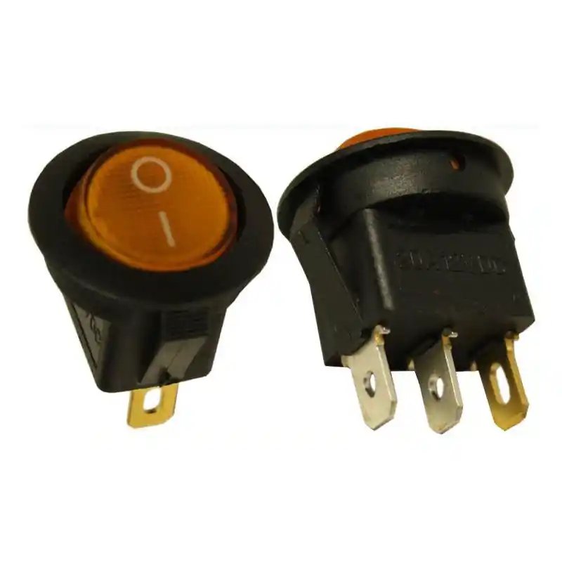 Întrerupător iluminat 12v rotund galben Livrare expres