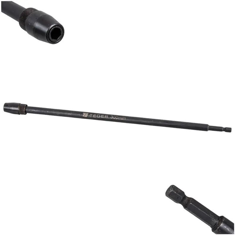 Prelungitor pentru burghie spiralate plate hexagonale HEX 300 mm TEGER Livrare expres