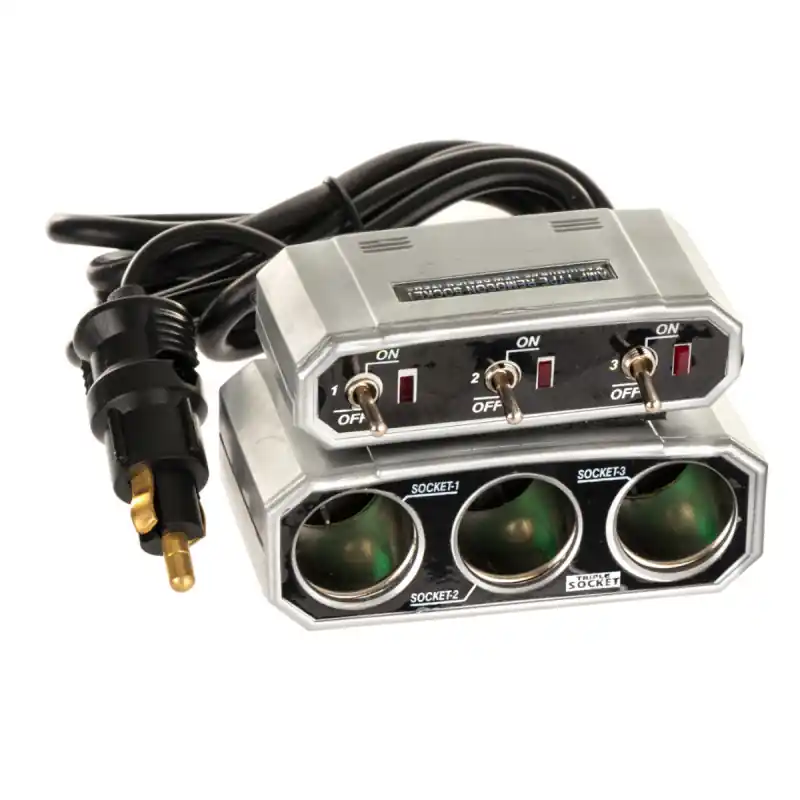 Reducere extra Adaptor/priză DIN la 3 prize EURO cu întrerupătoare pe cablu