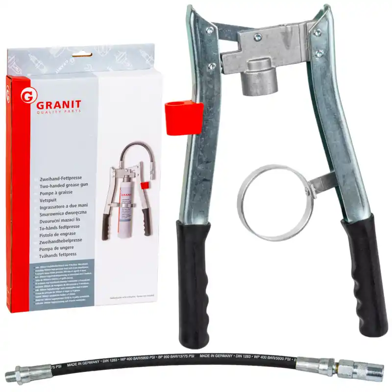 Pompă de gresare manuală cu două mâini Granit pentru cartușe 500g Cel mai bun preț