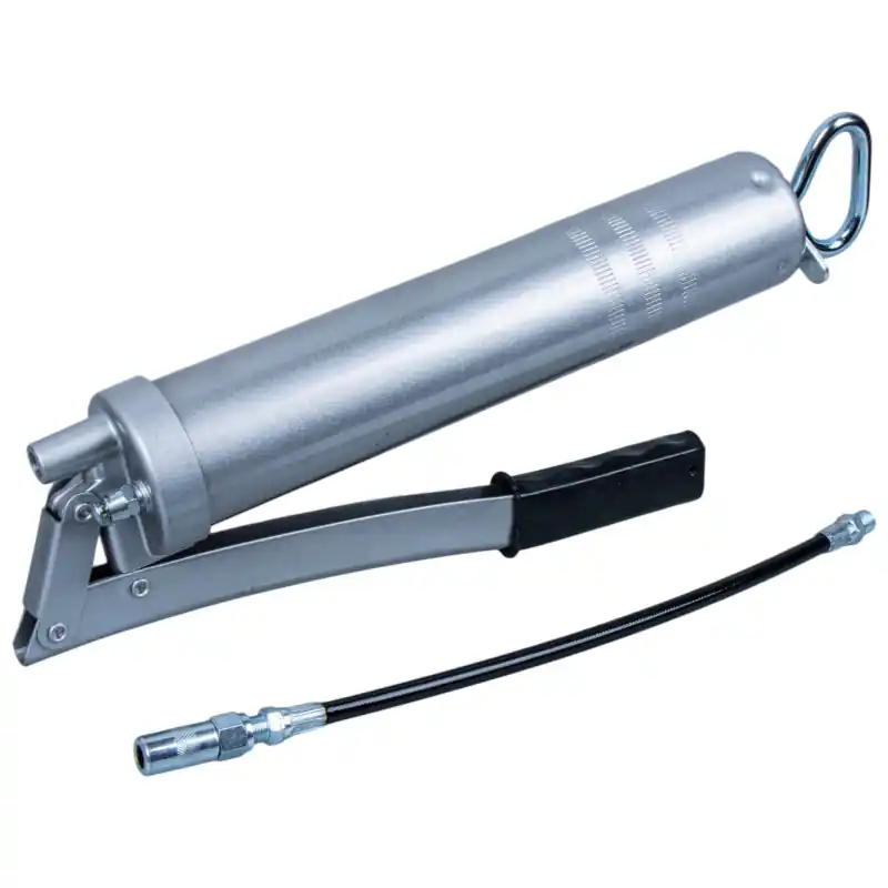 Pompă de gresare manuală 500g cu furtun și cap cu 4 gheare M10x1 Livrare rapidă