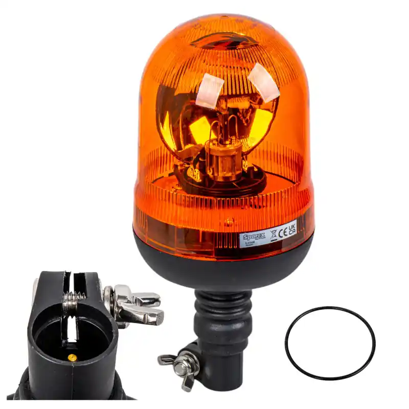 Super ofertă Lampă avertizare stroboscopică 12V H1 pe tijă flex Sparex