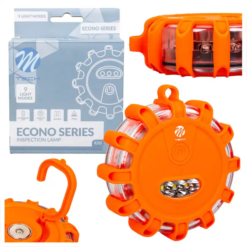 Livrare gratuită Lampă avertizare LED stroboscopică | 9 moduri | magnet | 3xAAA