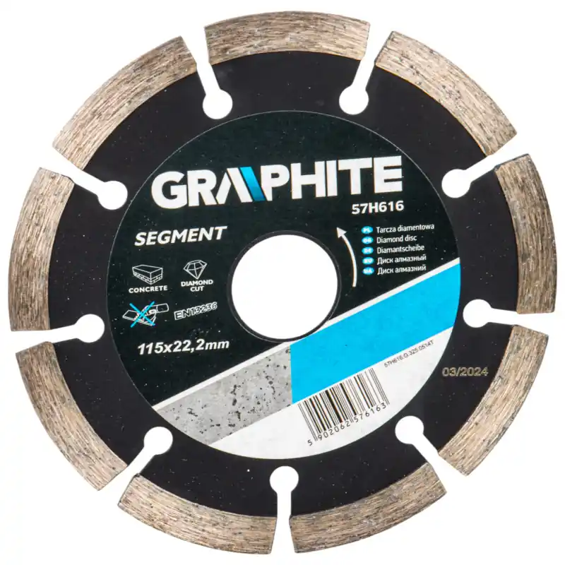 Super ofertă Disc diamantat segmentat 115x22.2mm Grafit