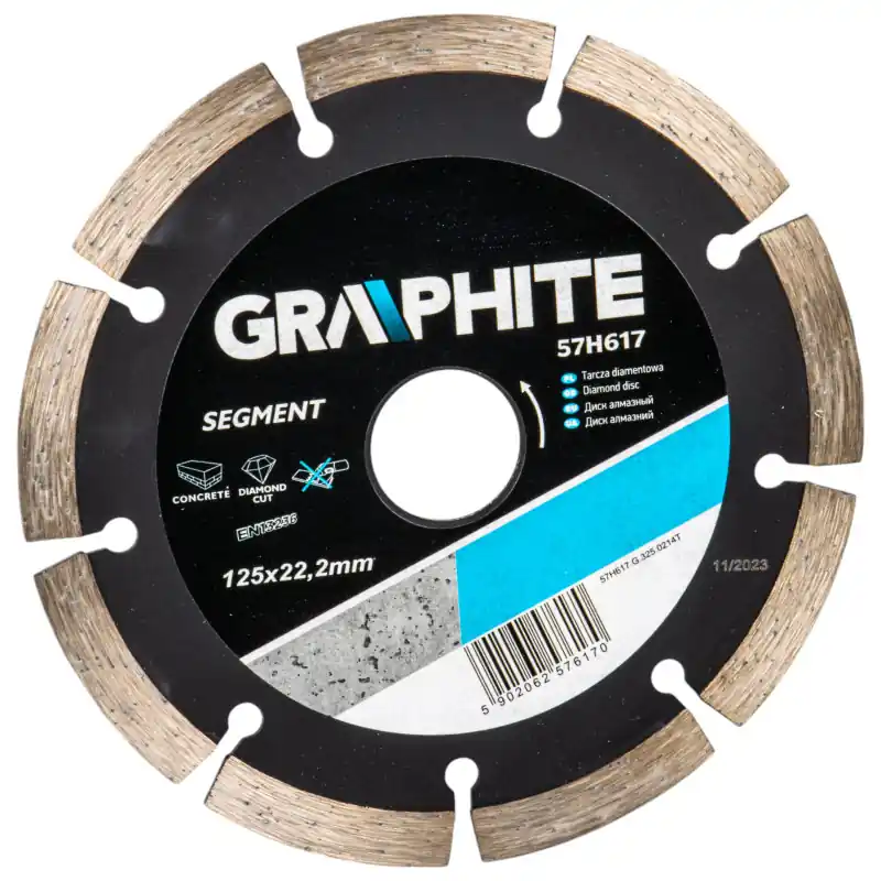 Ultima șansă Disc diamantat segmentat 125x22.2mm Grafit