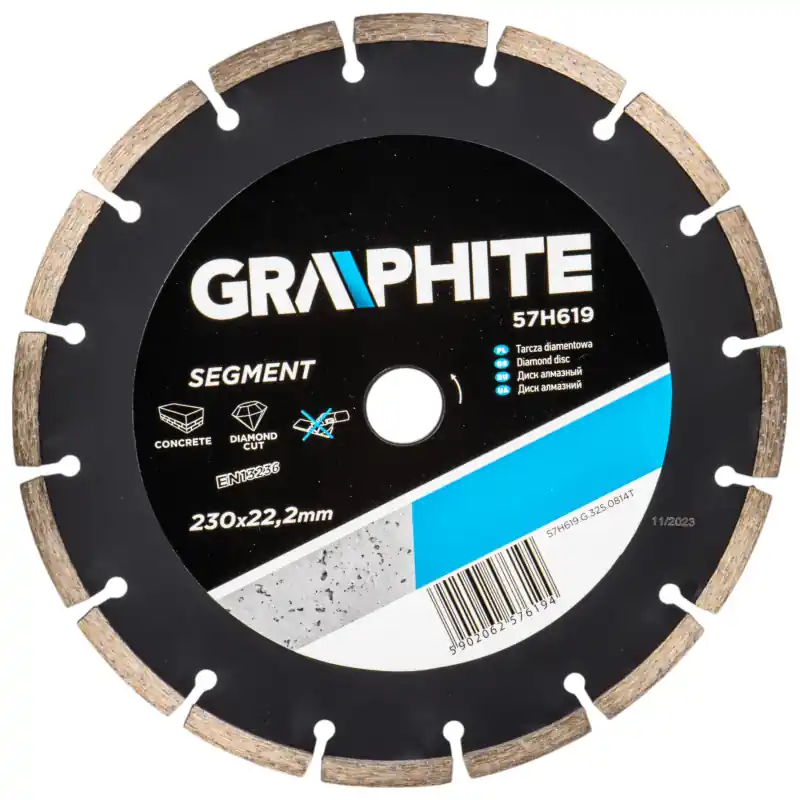 Disc diamantat segmentat 230x22.2mm Grafit Ieftin