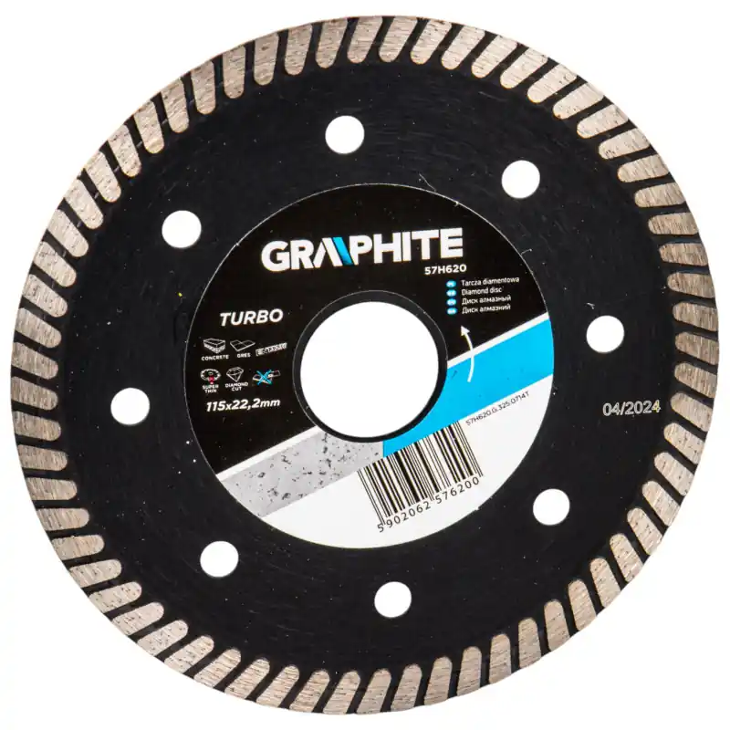 Discount Disc diamantat Turbo super subțire 115x22.2mm Grafit