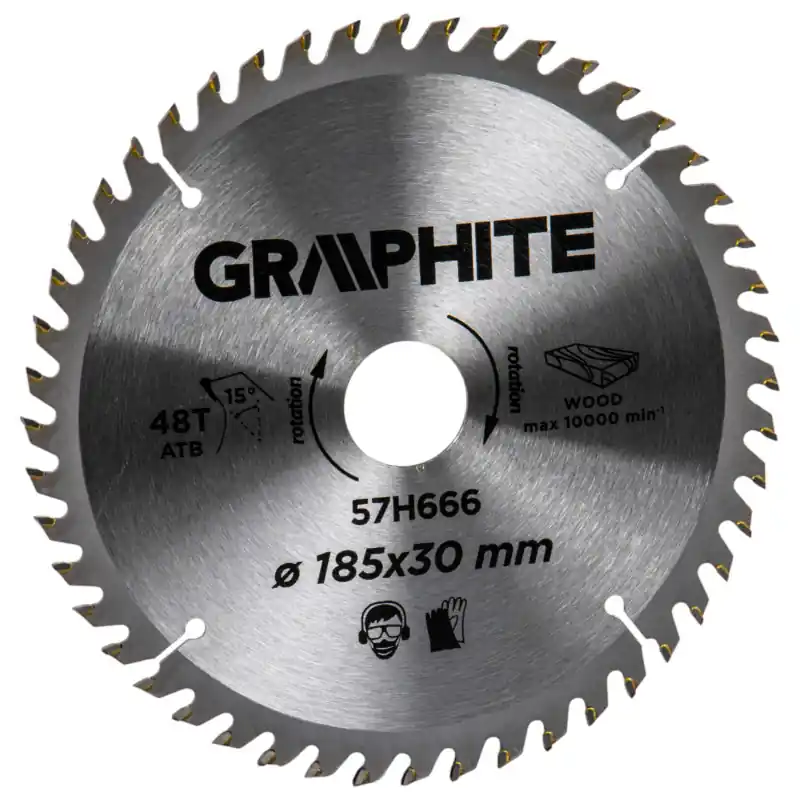 Cel mai bun preț Disc de taiere lemn din carbură 185x30mm 48 dinți Grafit