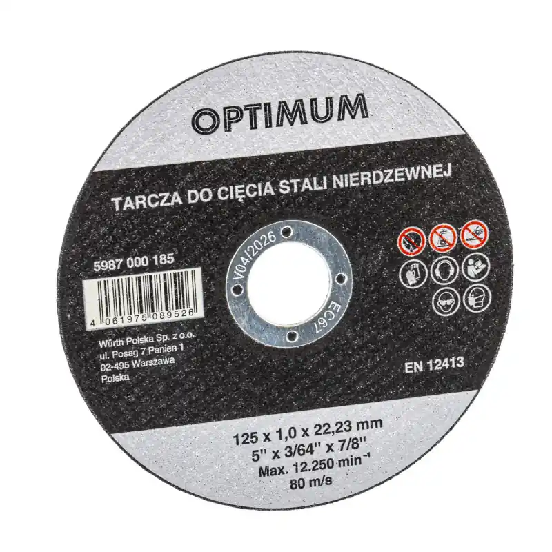 Disc de tăiere pentru metal Würth 125 mm x 1 mm x 22,23 mm Vezi acum