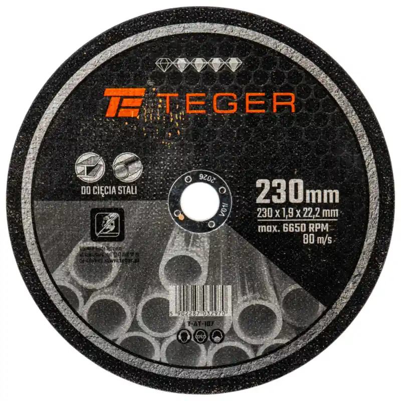 Ofertă exclusivă Disc tăiere metalic Teger 230x1.9x22.2mm