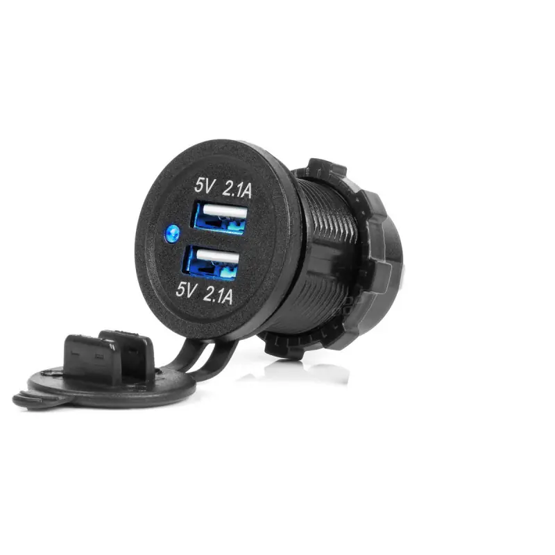 Încărcător auto cu prize USB impermeabil fi-30mm 12V 24V 4.2A AMIO Comandă acum