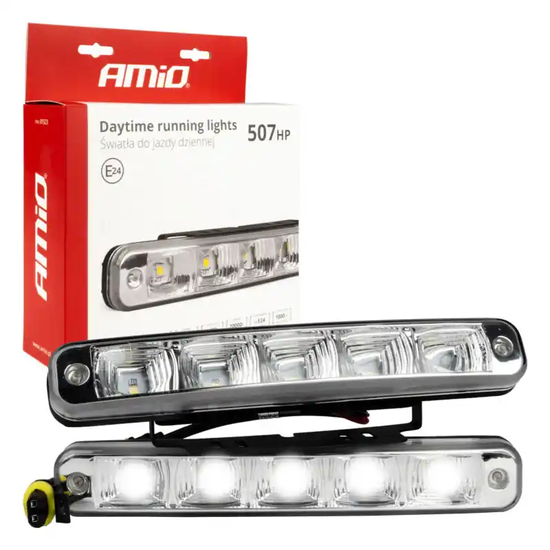 Retur ușor Lumini de zi LED 12/24V 5600K 1000 lm 507HP omologare E24 Amio