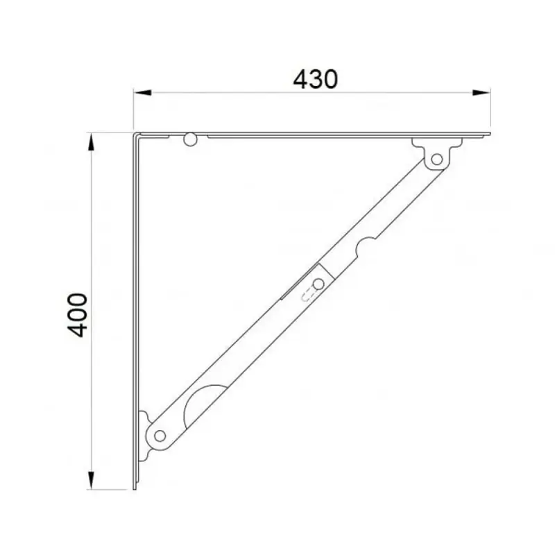 Retur gratuit Set 2 Console Rabatabile Pliabile, L400 mm, Finisaj Alb Oferta P - Trada Marketplace