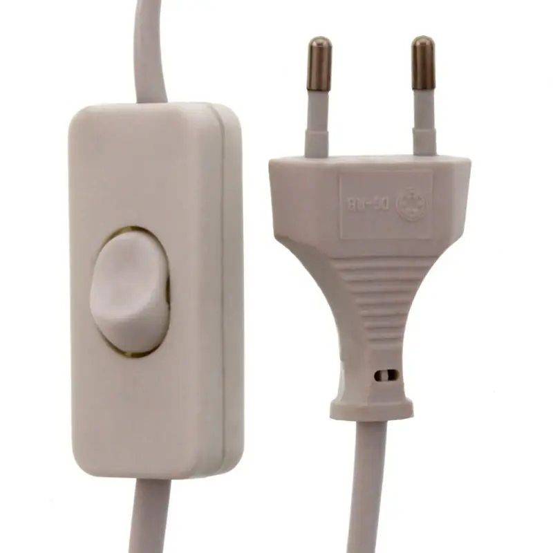 Super ofertă Cablu Alimentare cu Intrerupator pe Fir, 2 x 0.75mmp, 2m, Alb Of - Trada Marketplace