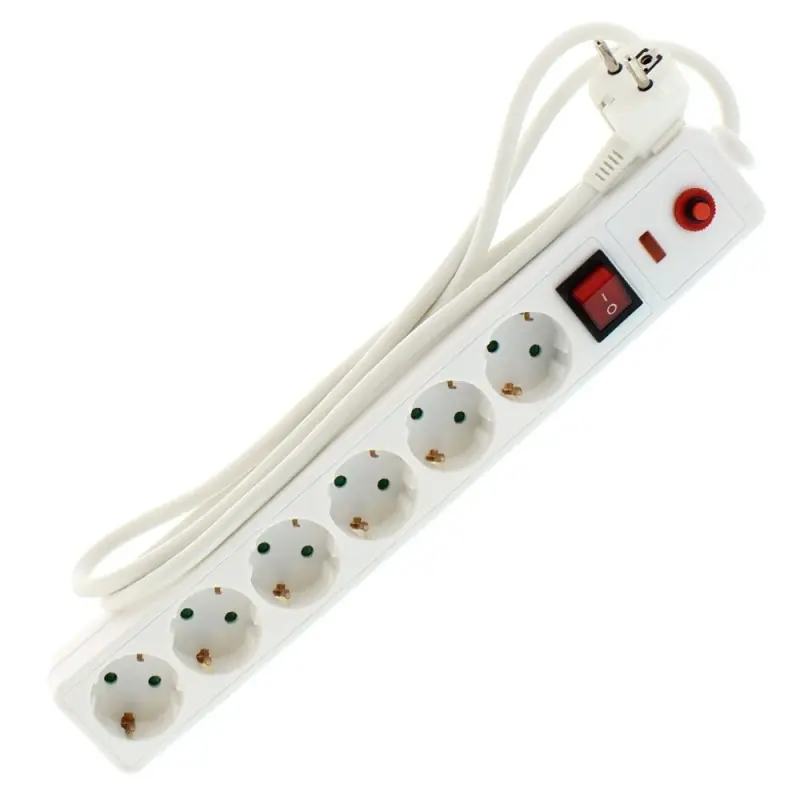 Prelungitor Electric cu Protectie, 6 Prize, Sectiune Cablu 3 x 1 - Trada Marketplace Reducere specială