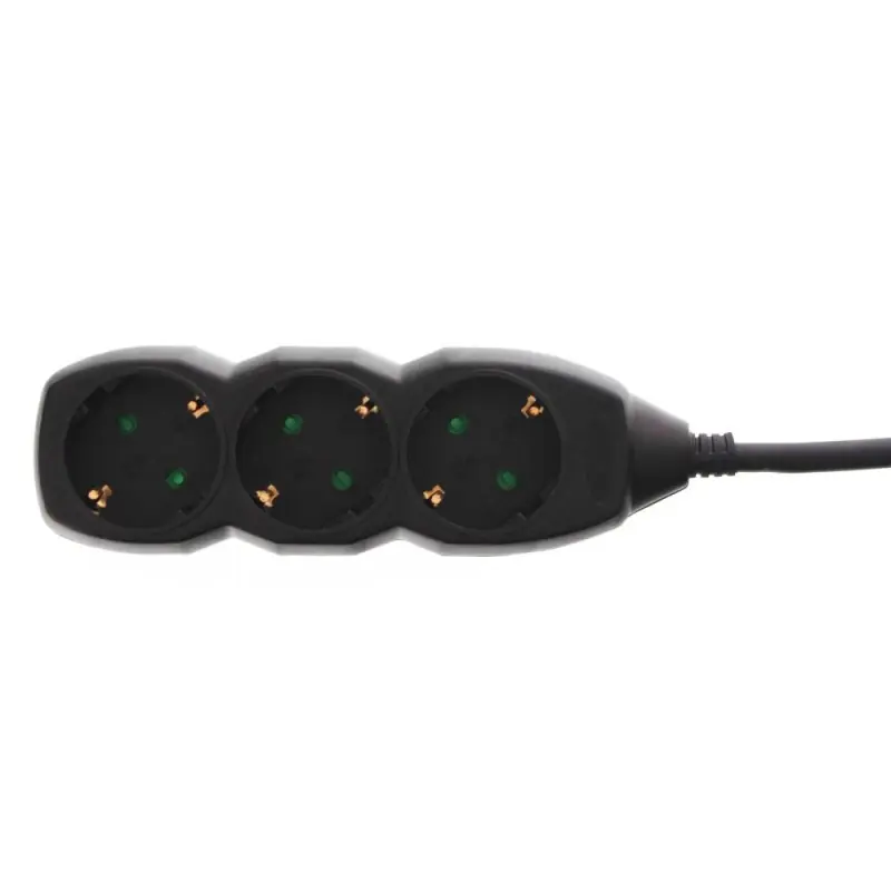 Plată securizată Prelungitor Electric 3 Prize, Negru, Sectiune Cablu 3 x 1.5mm2, - Trada Marketplace