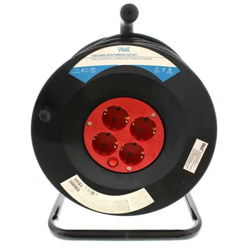 Prelungitor cu Derulator si Termosiguranta, 4 Cai 50 m 1.5mm IP2 - Trada Marketplace Preț redus