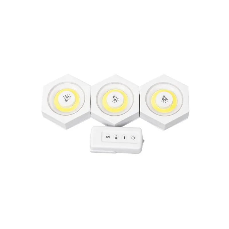Lampi LED Hexagonale cu Telecomanda Mobila, Autoadezive, 3 Bucat - Trada Marketplace Vezi acum