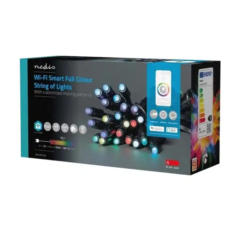 Ghirlanda Luminoasa Decorativa Smart Wi-Fi Nedis, 48 LED-uri, RG - Trada Marketplace Livrare rapidă