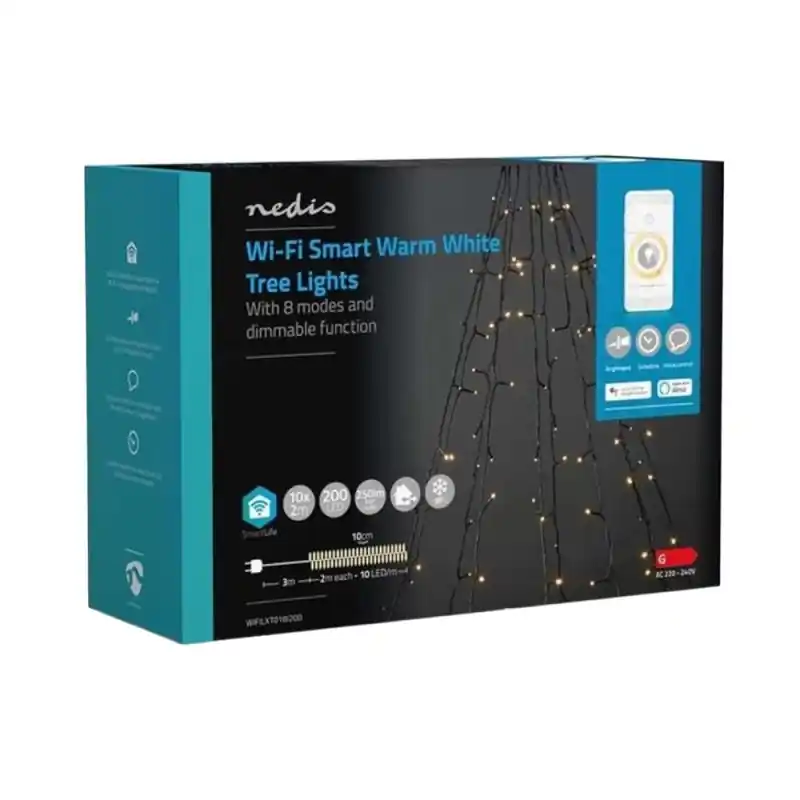Popular Ghirlanda Luminoasa Decorativa Smart Wi-Fi Nedis, 200 LED-uri, A - Trada Marketplace
