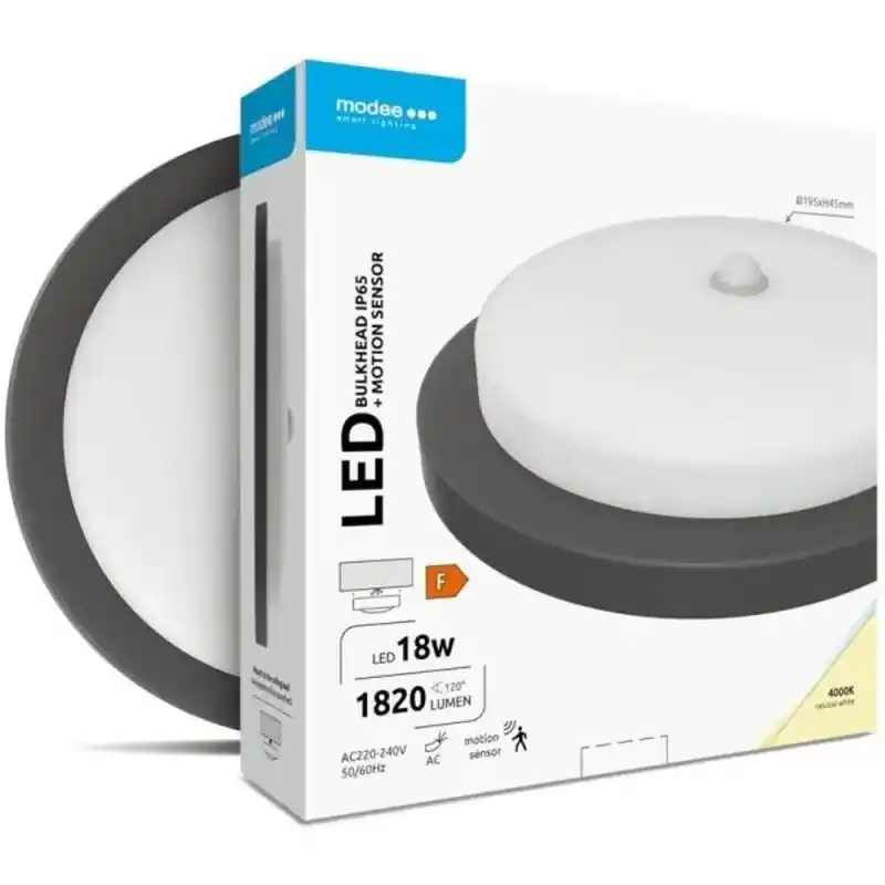 Aplica Perete Exterior cu LED Rotund 18 W, 1820 lm, Senzor Misca - Trada Marketplace Ieftin