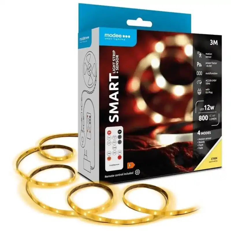 Chilipir Banda LED Smart Modee, 12 W, Senzor de Miscare, Telecomanda, 270 - Trada Marketplace